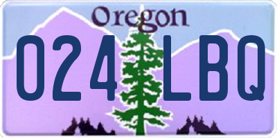 OR license plate 024LBQ