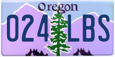 OR license plate 024LBS
