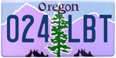 OR license plate 024LBT