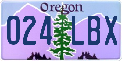 OR license plate 024LBX