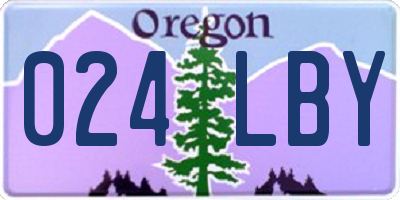 OR license plate 024LBY