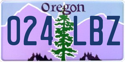 OR license plate 024LBZ