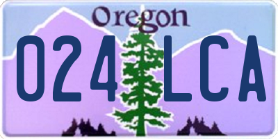 OR license plate 024LCA