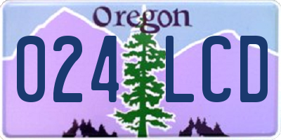 OR license plate 024LCD
