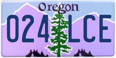 OR license plate 024LCE