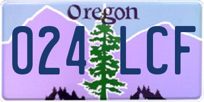 OR license plate 024LCF