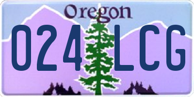 OR license plate 024LCG