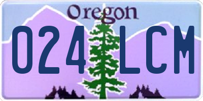 OR license plate 024LCM