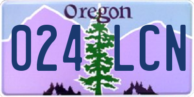 OR license plate 024LCN