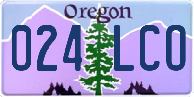 OR license plate 024LCO