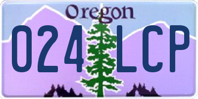 OR license plate 024LCP