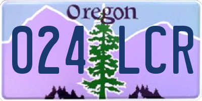 OR license plate 024LCR