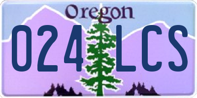 OR license plate 024LCS