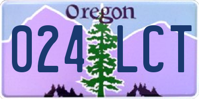 OR license plate 024LCT