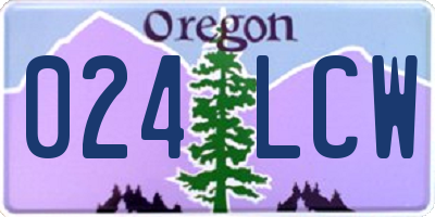 OR license plate 024LCW