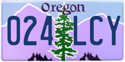 OR license plate 024LCY