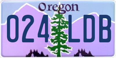 OR license plate 024LDB