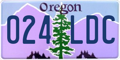 OR license plate 024LDC