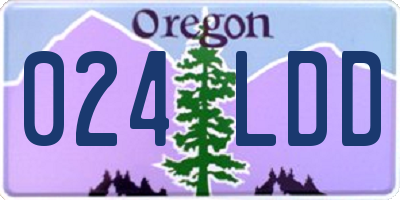 OR license plate 024LDD