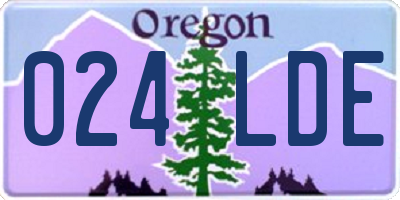 OR license plate 024LDE