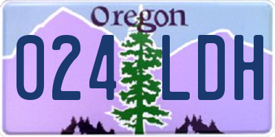 OR license plate 024LDH