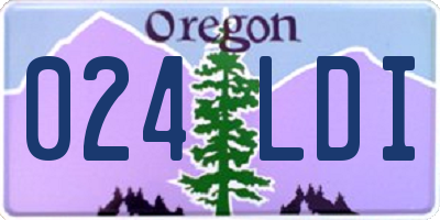 OR license plate 024LDI