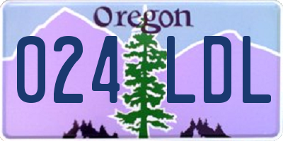 OR license plate 024LDL