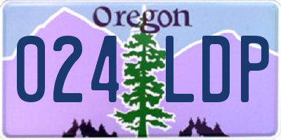 OR license plate 024LDP
