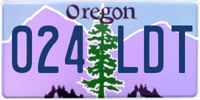 OR license plate 024LDT