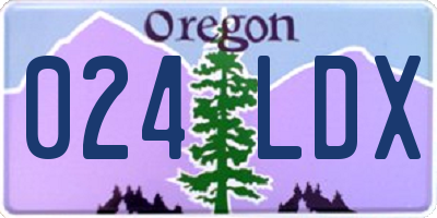 OR license plate 024LDX
