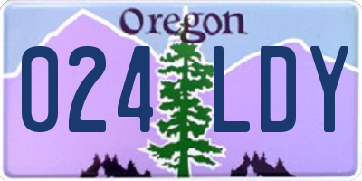 OR license plate 024LDY