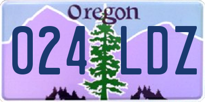 OR license plate 024LDZ