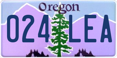 OR license plate 024LEA