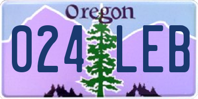 OR license plate 024LEB
