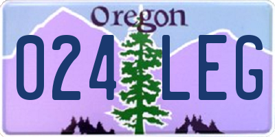 OR license plate 024LEG