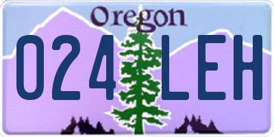 OR license plate 024LEH