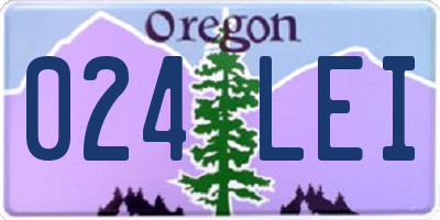 OR license plate 024LEI