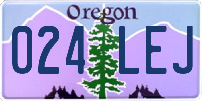 OR license plate 024LEJ
