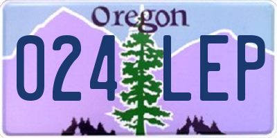 OR license plate 024LEP