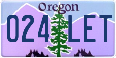OR license plate 024LET