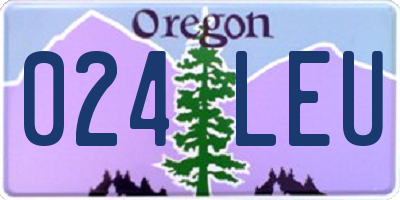 OR license plate 024LEU