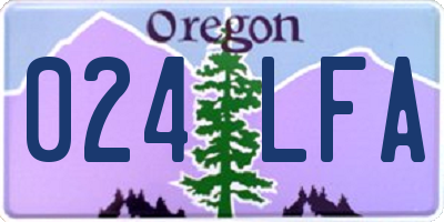 OR license plate 024LFA