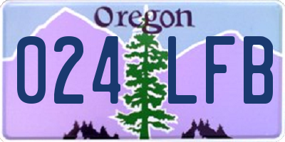 OR license plate 024LFB