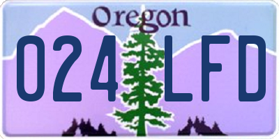 OR license plate 024LFD