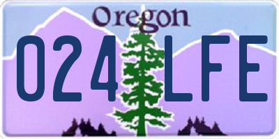 OR license plate 024LFE