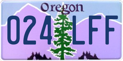 OR license plate 024LFF