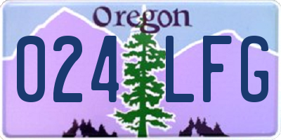 OR license plate 024LFG