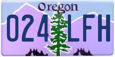 OR license plate 024LFH