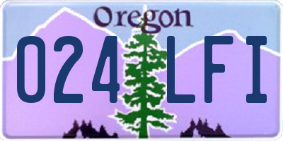 OR license plate 024LFI