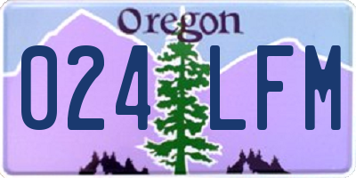 OR license plate 024LFM